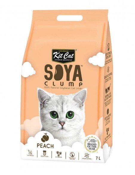 Kitcat Arena Eco Soya Melocoton 7 litros